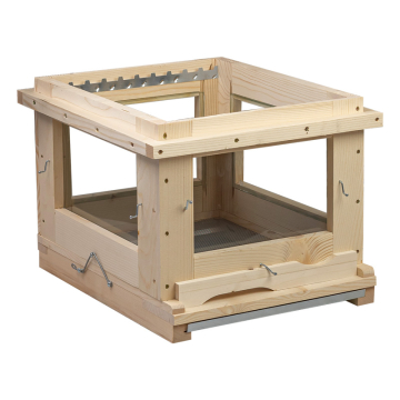 Corps de ruche Dadant 10 cadres 4 faces vitrées avec crémaillères - Ruchéco