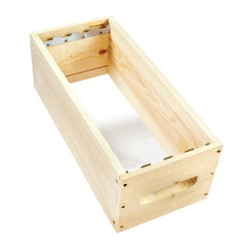 Haussette ruchéco 4 cadres en sapin pour ruchette 5 cadres