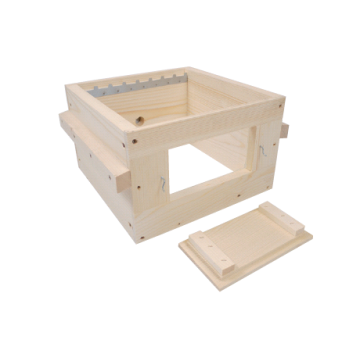 Corps de ruche warré vitré mi-bois avec crémaillères - Ruchéco