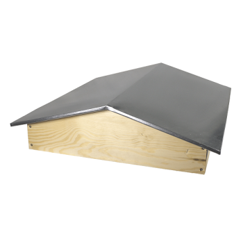 Toit chalet bois et tôle pour ruche Warré