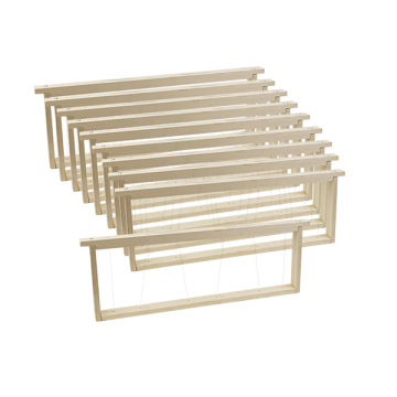 10 cadres droits fils verticaux œillets hausse Dadant