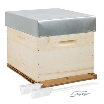 Ruche Dadant 10 cadres mi-bois complète - ÉCO+