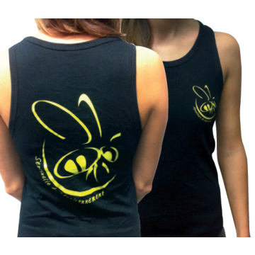 Débardeur femme noir coton 'sentinelle de l'environnement'