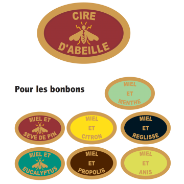 Étiquettes adhésives ovales 20x30 mm - boîte de 1000