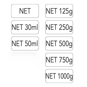 Étiquettes autocollantes poids net pour pots de miel