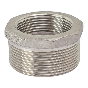 Raccord de réduction inox mâle-femelle DN 50x40