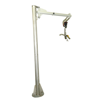 Potence miellerie fixation sol avec pince inox et treuil 220v api équipement