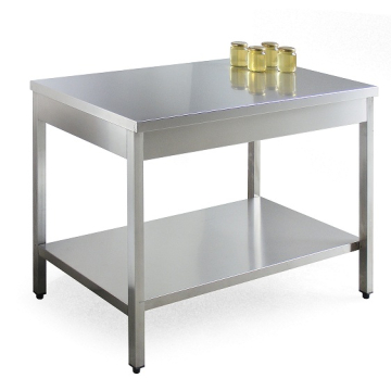 Table de miellerie en inox alimentaire - 2 niveaux - 120x70cm