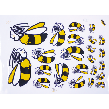 Autocollants abeille apifun - planche de 23 stickers décoratifs