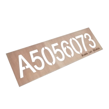 Pochoir bois pour marquage numéro napi sur ruche - 90x280 mm