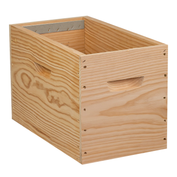 Corps de ruchette Dadant 6 cadres en pin maritime mi-bois avec bandes lisses