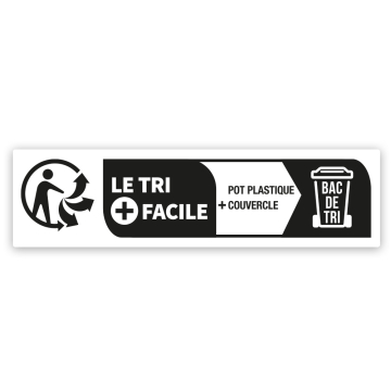 1000 étiquettes tri sélectif pour pot plastique 8x41mm