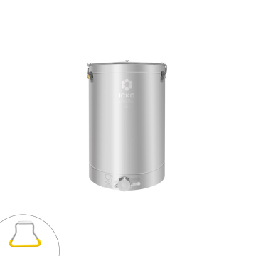 Maturateur miel inox icko 50 kg à évacuation totale avec robinet clapet