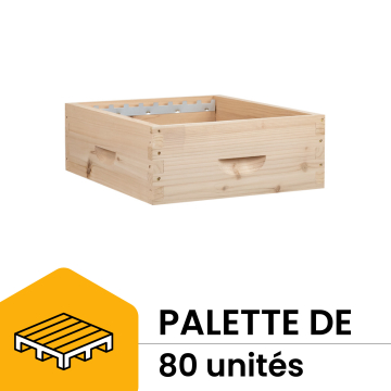 Palette de 80 hausses dadant 9 cadres en cryptoméria léger à tenons