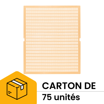 Carton 75 grilles à reine plastique nicot - ruche langstroth