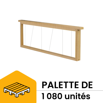 Palette 1080 cadres droits fils verticaux hausse Dadant PREMIUM