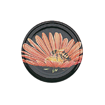 Capsules métalliques pasteurisables TO82 - fleur abeille - lot de 25