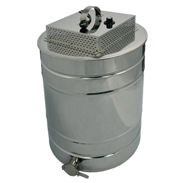Fondoir à opercules inox cylindrique avec couvercle chauffant