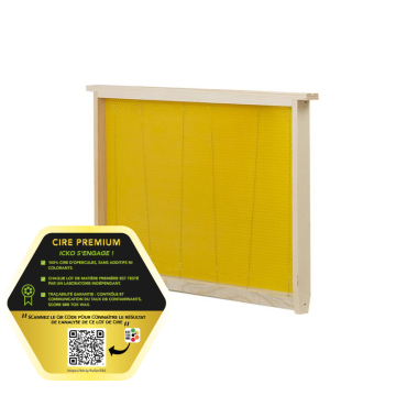 10 cadres droits Dadant corps filés cirés cire Premium ICKO