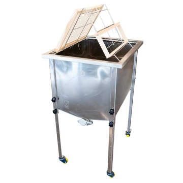 Bac à désoperculer en inox pour cadres Dadant et Langstroth - 670 x 560 x 500 mm