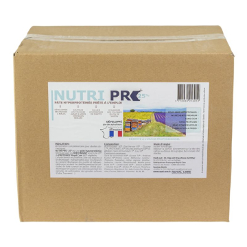 Palette 60 cartons pattie premium hyperprotéiné nutripro 25% - 1800 plaques 450g