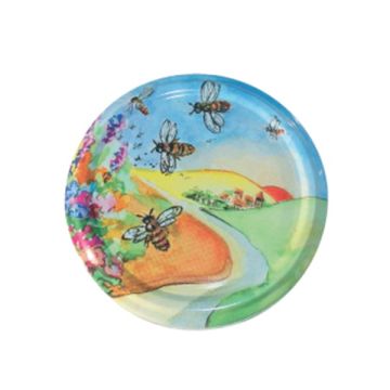 1100 capsules métalliques pasteurisables - TO70 - paysage abeille