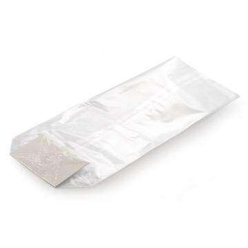 100 sachets transparents avec fond carton - 140 x 305 mm
