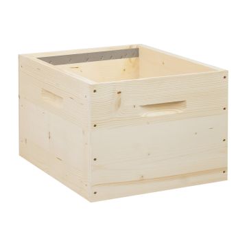 Corps mi-bois (avec bandes lisses) pour ruche Dadant 10 cadres - Ruchéco