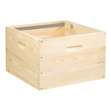 Corps mi-bois (avec bandes lisses) pour ruche Dadant 12 cadres - Ruchéco