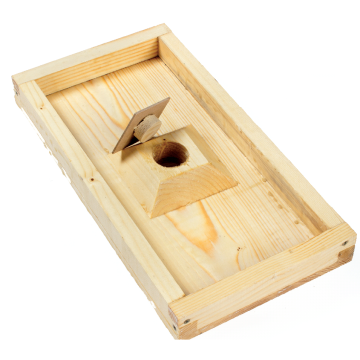 Nourrisseur couvre-cadres cheminée en bois paraffiné pour ruchette 6 cadres - 260 mm - Ruchéco
