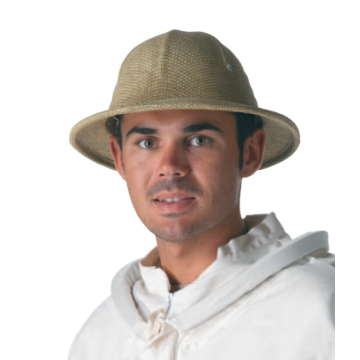Chapeau colonial d'apiculteur en corde tressée sans voile