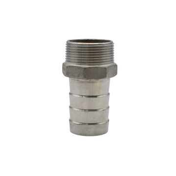 Raccord inox mixte cannelé 40x49 et mâle 40x49