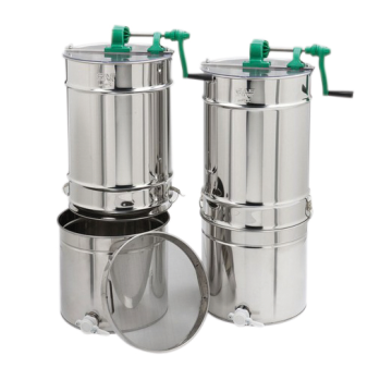 Extracteur miel manuel tangentiel - 4 cadres Dadant hausse, 2 Dadant corps - Compact