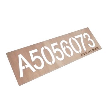 Pochoir bois pour marquage numéro napi sur ruche 90x280mm