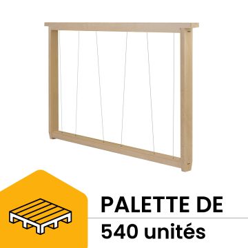 Palette de 540 cadres droits fils verticaux (sans œillets) pour corps de ruche Dadant