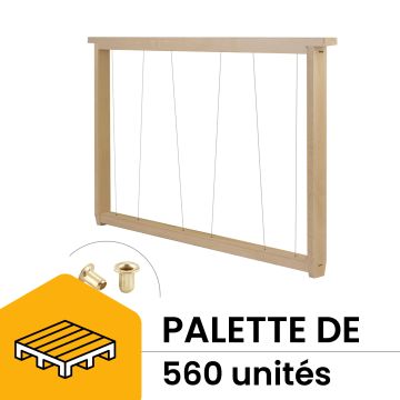 Palette de 560 cadres droits fils verticaux (avec œillets) pour corps de ruche Dadant