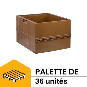 Palette de 36 corps plastique (avec crémaillères) pour ruche Dadant 10 cadres - Nicot