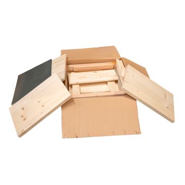 Ruche Dadant 10 cadres Kubic : kit économique avec plateau anti-varroa et hausse