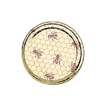 Capsules Twist-Off TO70 - motif alvéoles et abeilles - sachet de 25