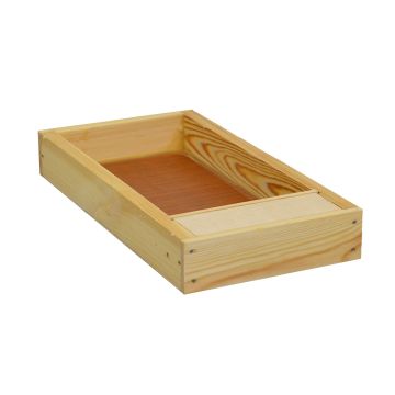 Nourrisseur couvre-cadres en bois paraffiné pour ruchette 6 cadres - 260 mm - Hauteur 7 cm - Made in France
