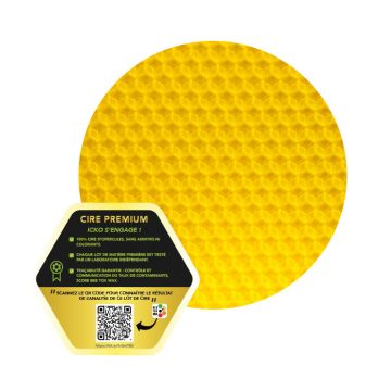 Feuille de cire sélectionnée gaufrée - Alsacienne haute (290 X 215 mm) - PREMIUM