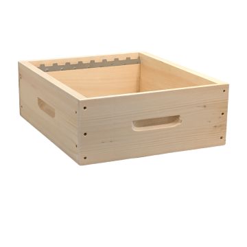 Hausse mi bois (avec crémaillères)  Dadant 9 cadres - Pin de Weymouth
