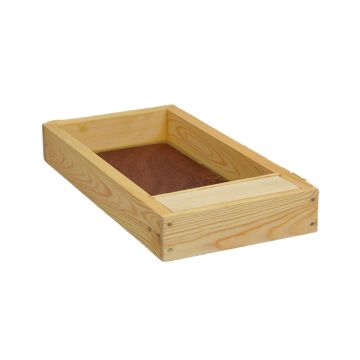 Nourrisseur couvre-cadres en bois paraffiné pour ruchette 5 cadres - 220 mm - Hauteur 7 cm - Made in France