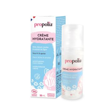 Crème hydratante visage peaux sèches et sensibles - Propolia - 50 ml