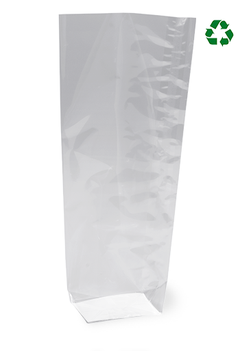 Sachet transparent avec fond en carton blanc 14x30,5cm - par 1000