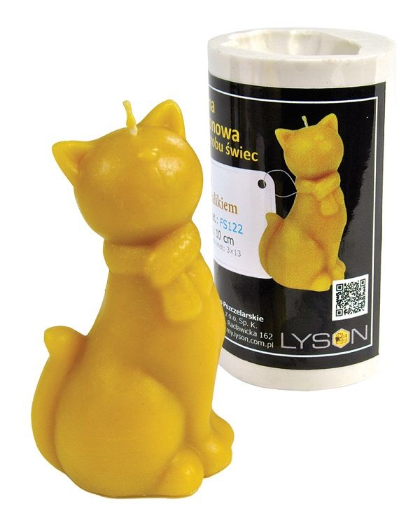 Moules à bougies : Moule à bougie représentant chat avec écharpe - Icko  Apiculture
