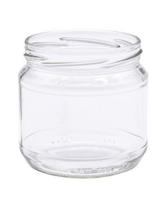 Pot en verre cylindrique 500g (380ml) TO82