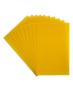 Dadant corps - 10 feuilles (1 kg) de cire sélectionnée gaufrée - (260 X 410 mm)
