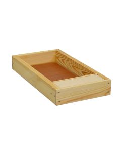Nourrisseur couvre-cadres en bois paraffiné pour ruchette 6 cadres - 260 mm - Hauteur 7 cm - Made in France