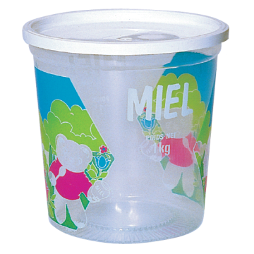10 pots en plastique pour miel 1 kg HELLION - modèle nounours - sans couvercle
